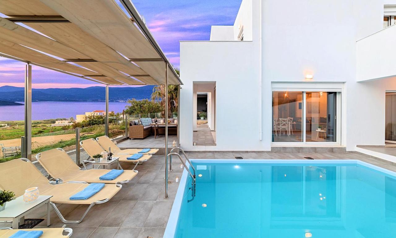 Cretan Sunset Villa Heated Pool Dhrámia エクステリア 写真