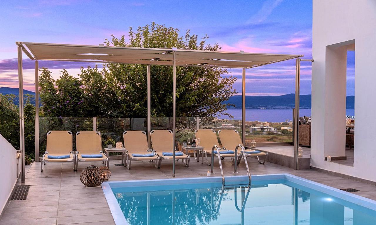 Cretan Sunset Villa Heated Pool Dhrámia エクステリア 写真